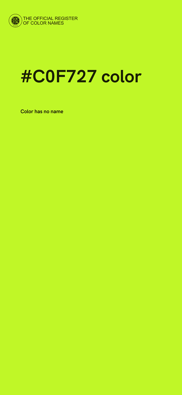 #C0F727 color image