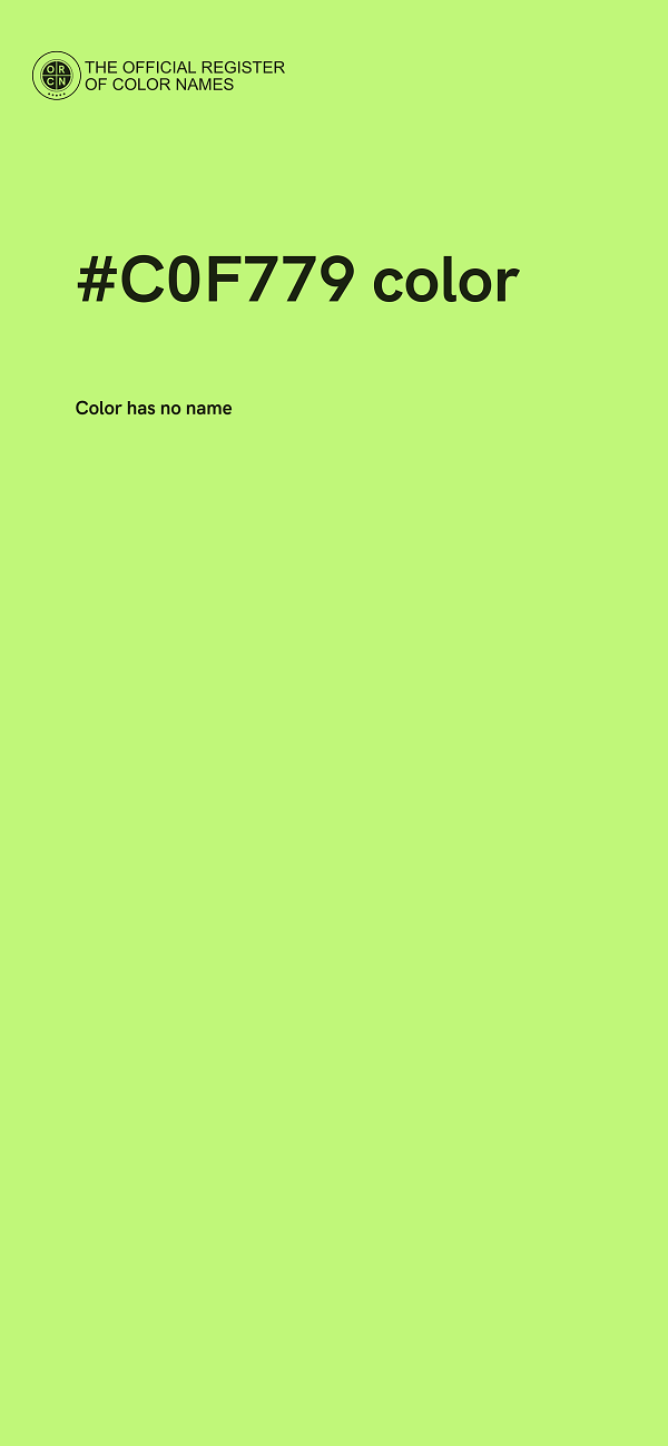 #C0F779 color image