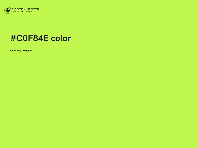 #C0F84E color image