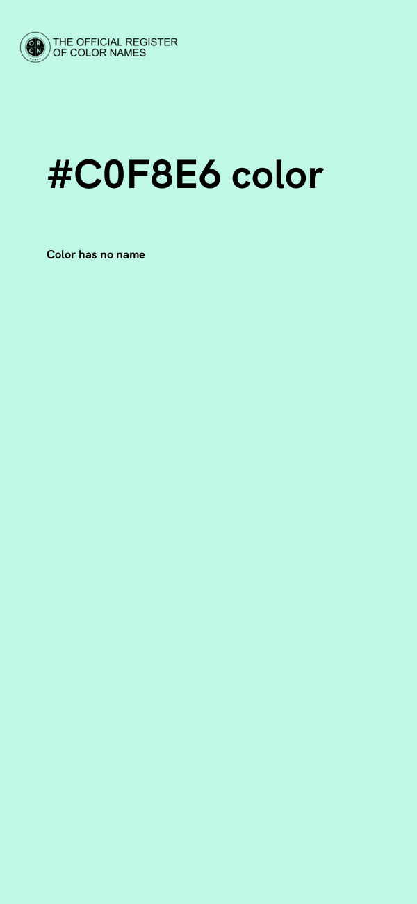 #C0F8E6 color image