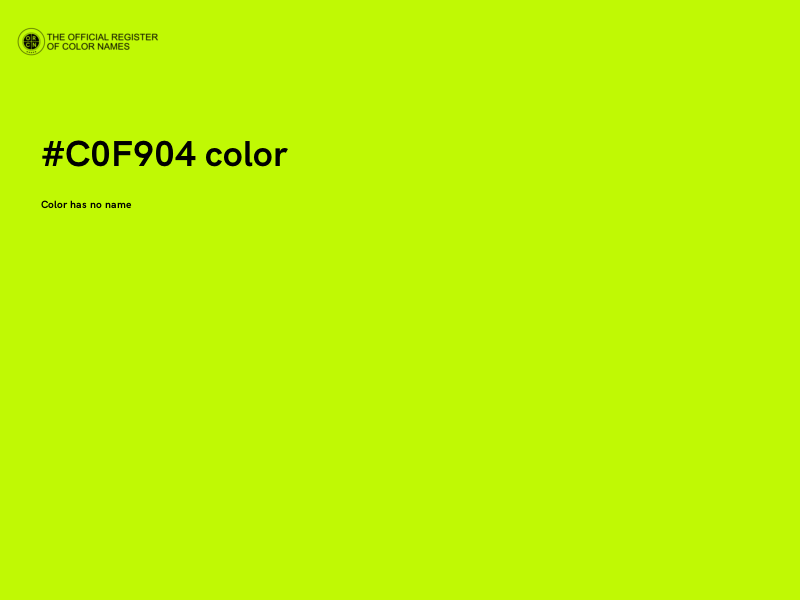 #C0F904 color image
