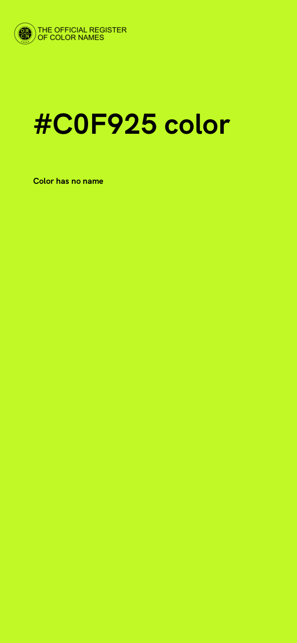 #C0F925 color image