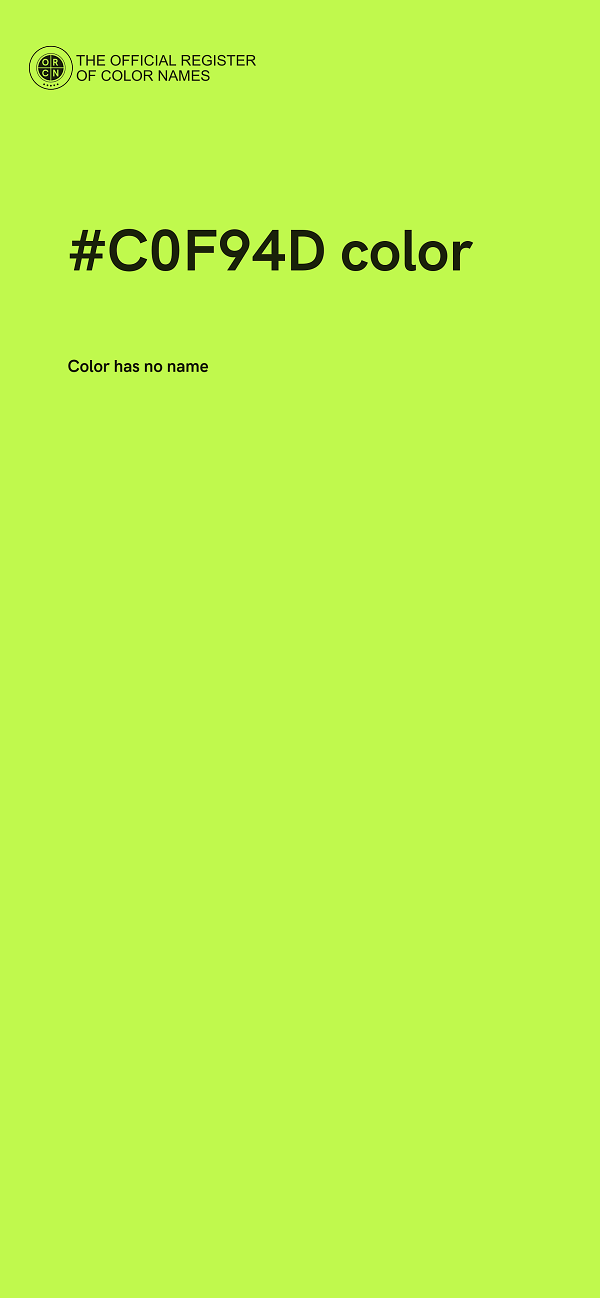 #C0F94D color image