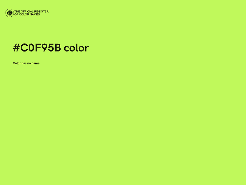 #C0F95B color image