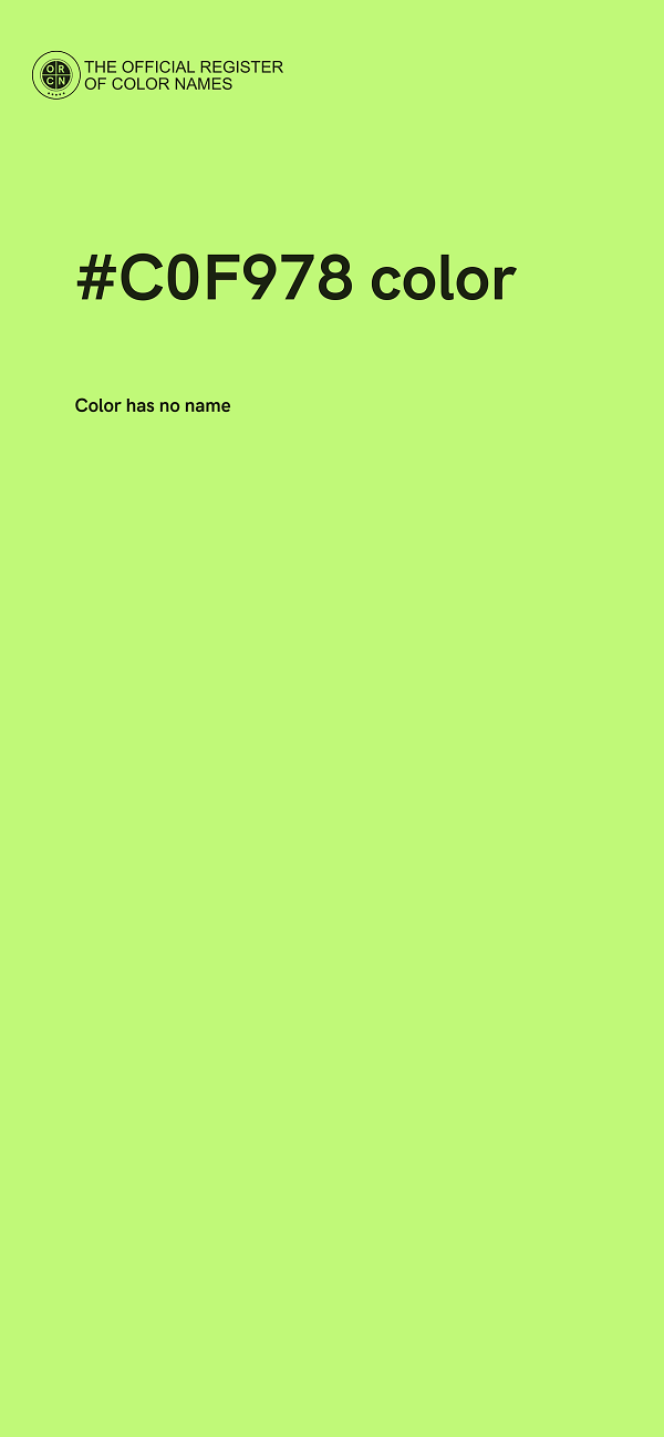 #C0F978 color image