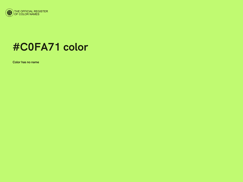 #C0FA71 color image