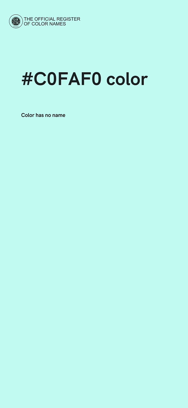 #C0FAF0 color image