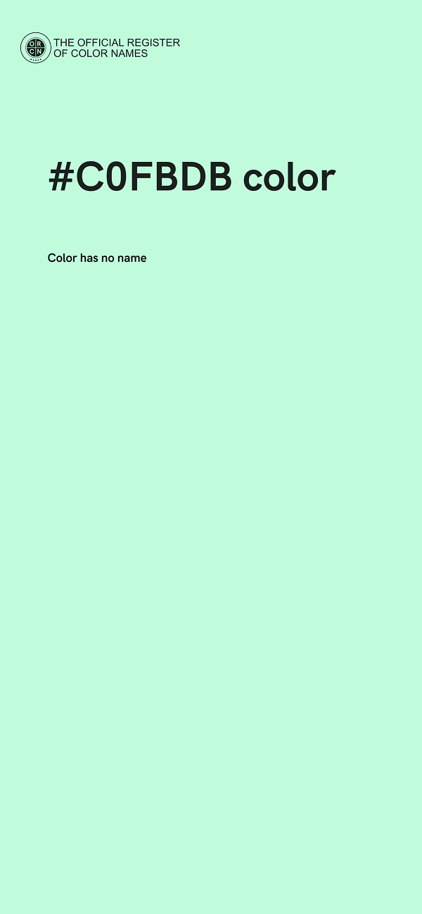 #C0FBDB color image