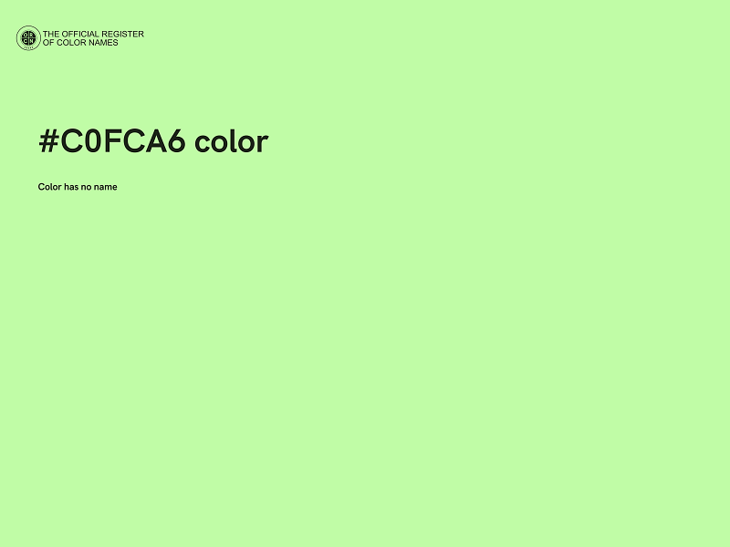 #C0FCA6 color image