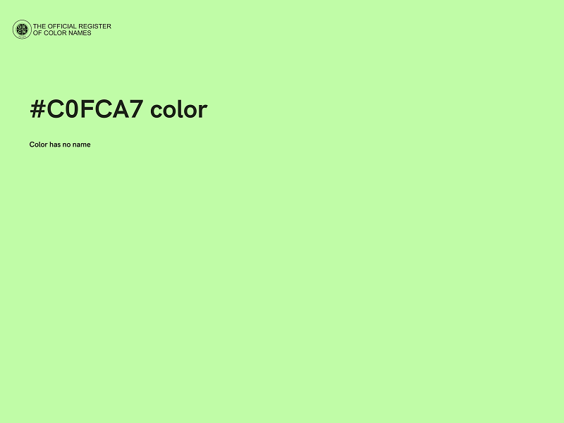 #C0FCA7 color image