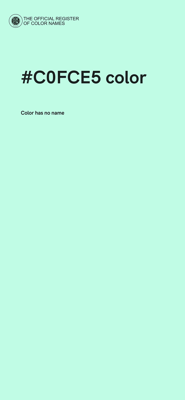 #C0FCE5 color image