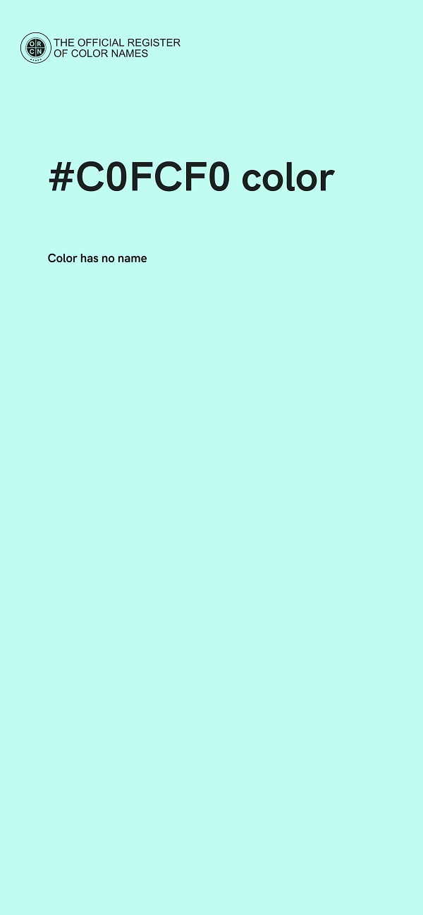 #C0FCF0 color image