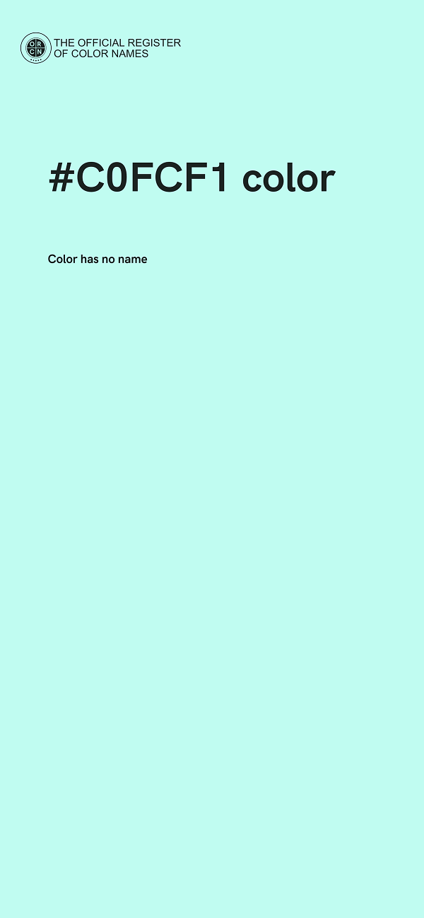 #C0FCF1 color image