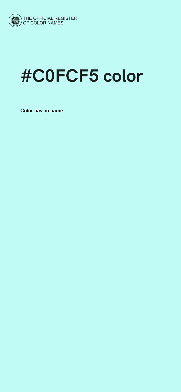 #C0FCF5 color image