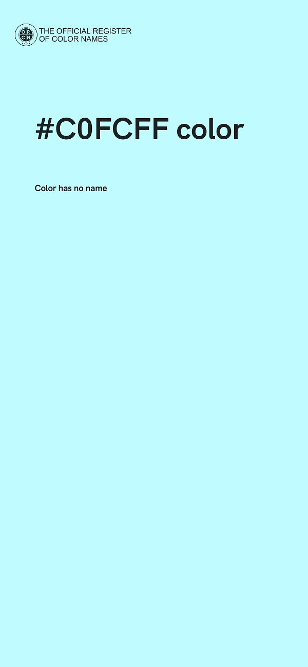 #C0FCFF color image