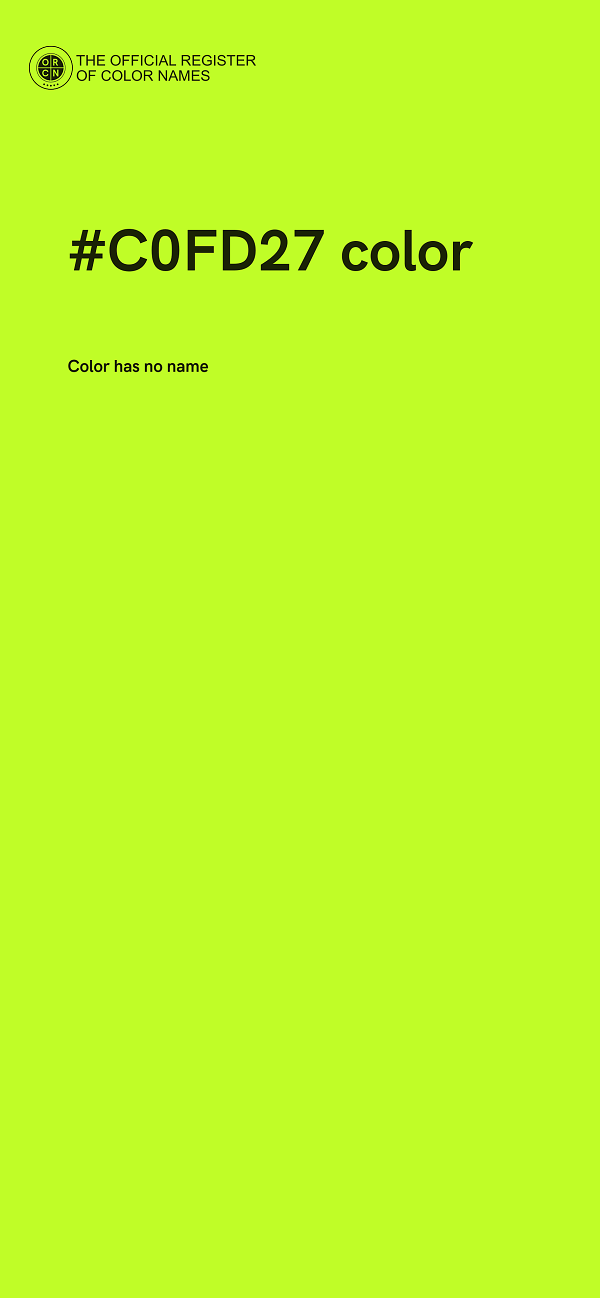 #C0FD27 color image