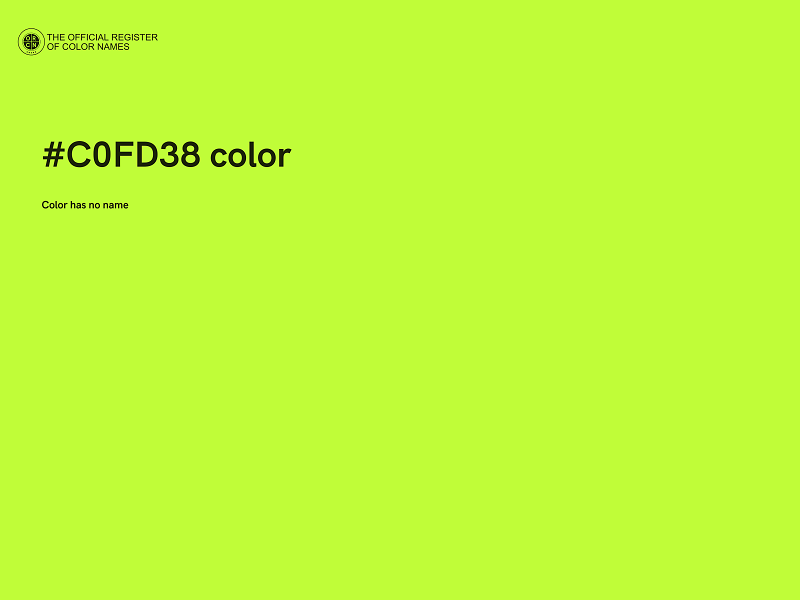 #C0FD38 color image