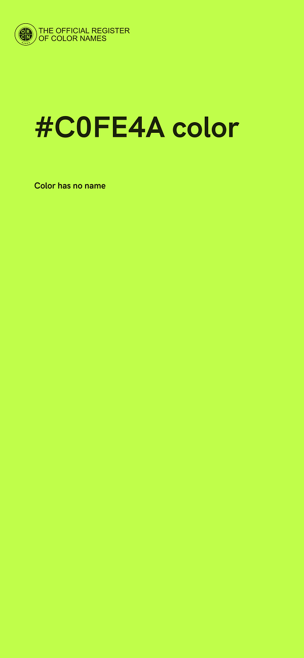#C0FE4A color image