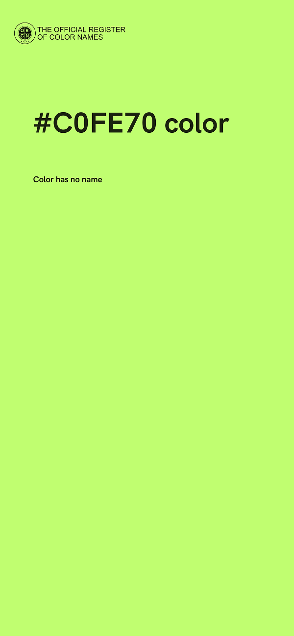 #C0FE70 color image