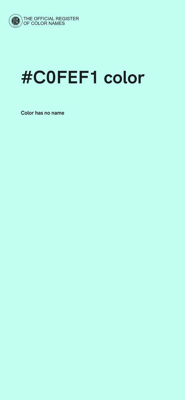 #C0FEF1 color image
