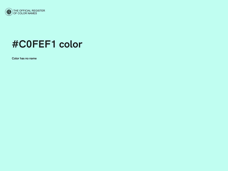 #C0FEF1 color image