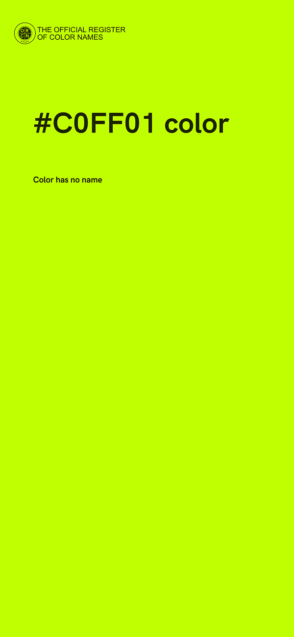 #C0FF01 color image