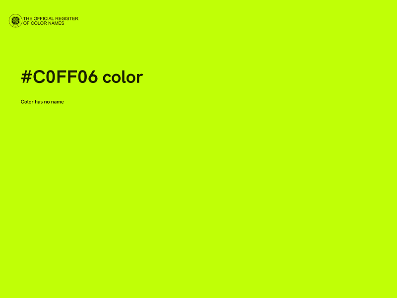 #C0FF06 color image