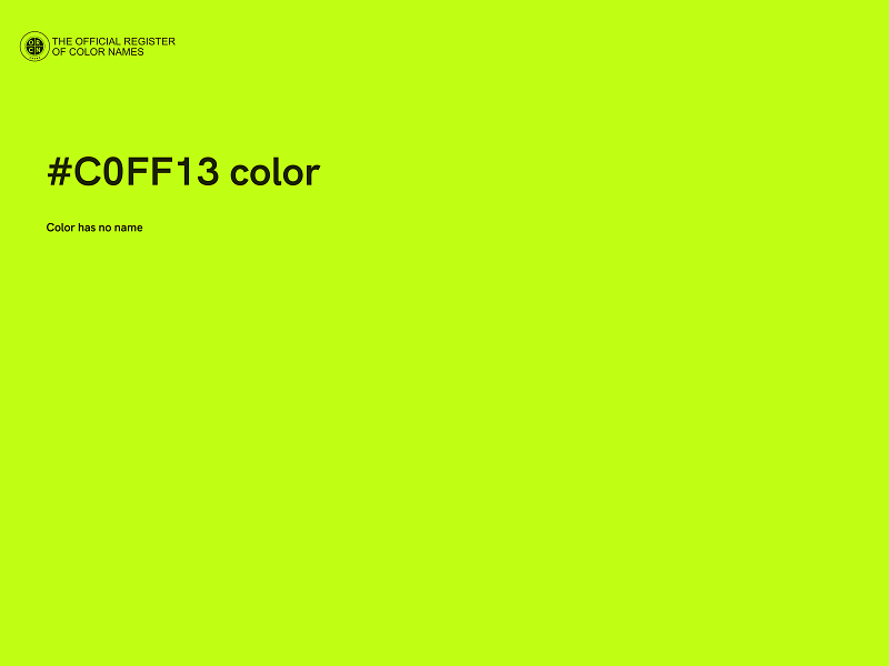 #C0FF13 color image