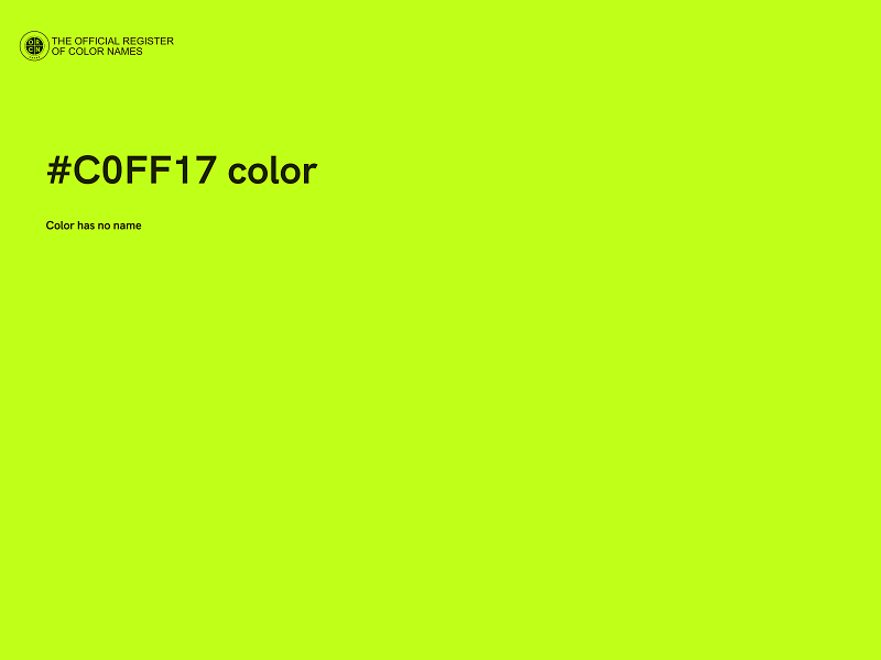 #C0FF17 color image