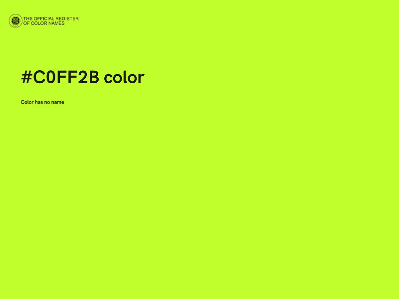 #C0FF2B color image