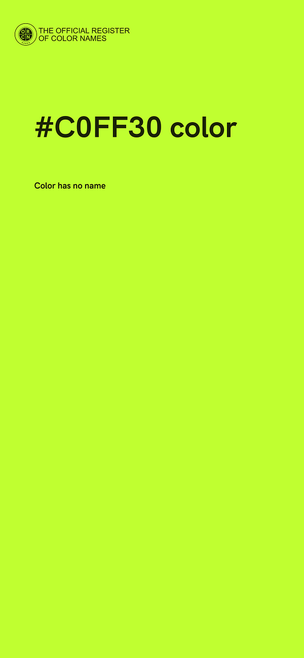 #C0FF30 color image