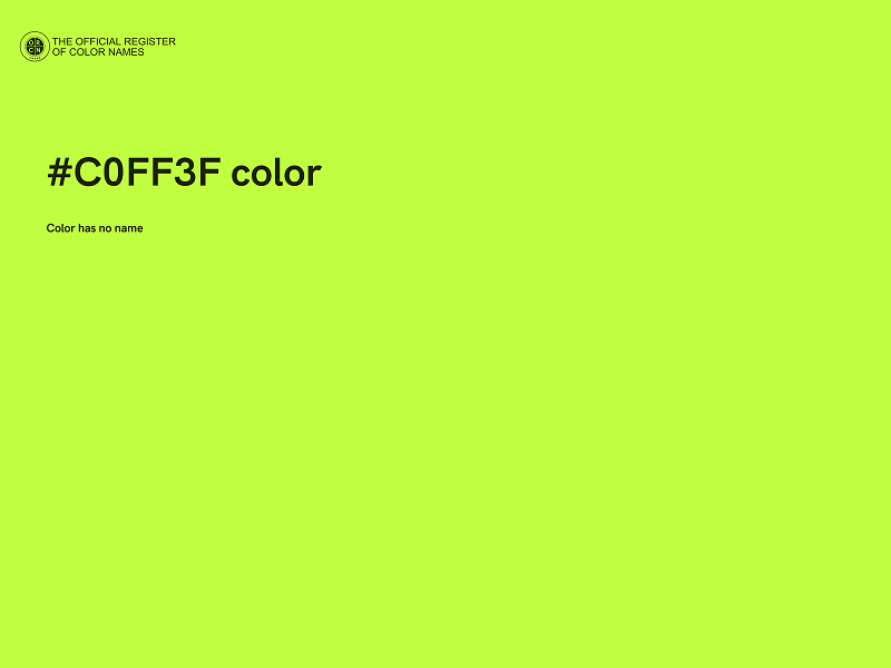 #C0FF3F color image
