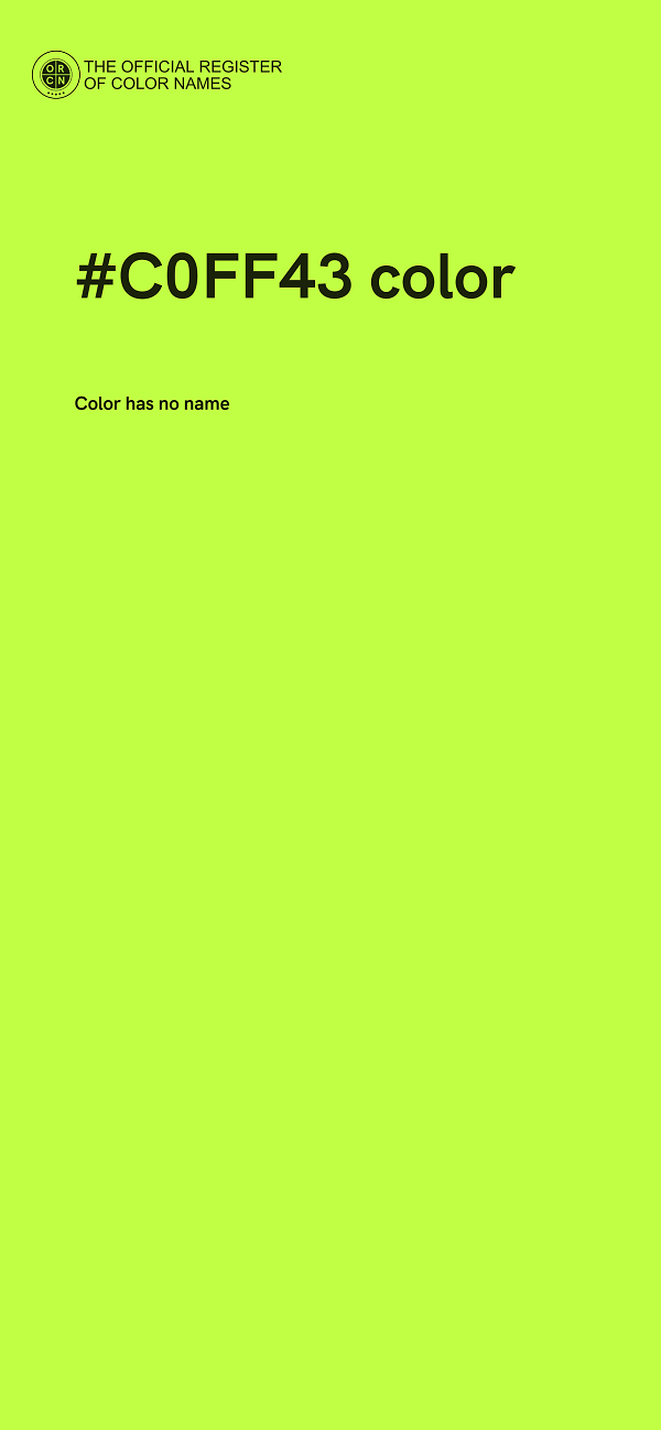 #C0FF43 color image