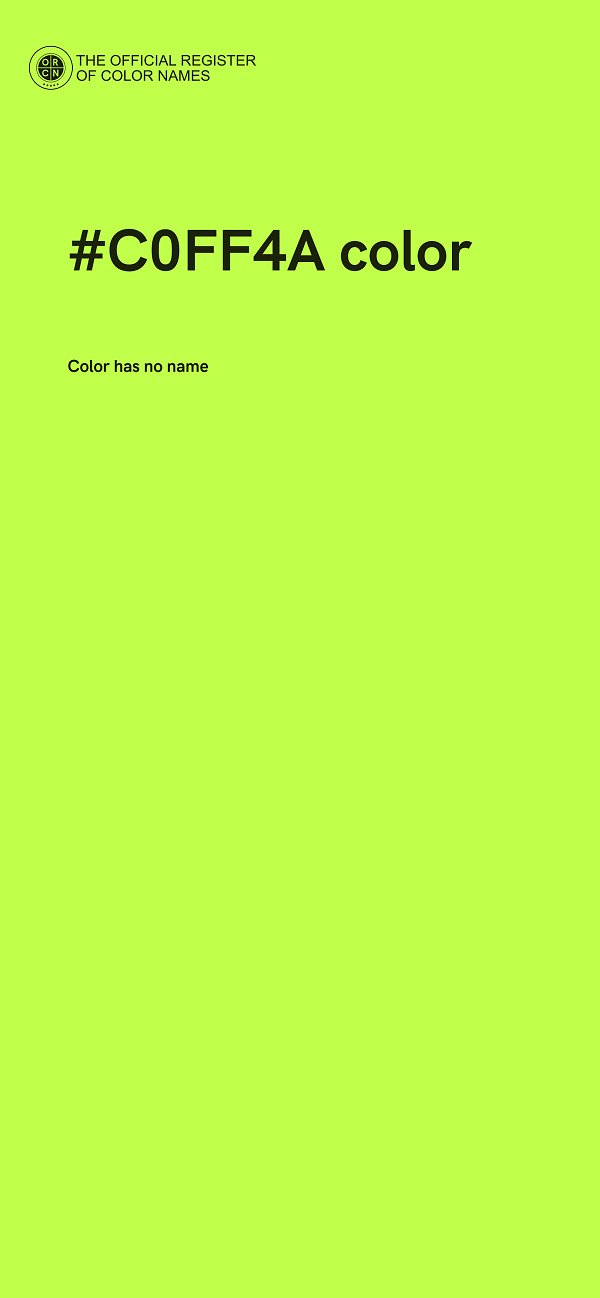 #C0FF4A color image