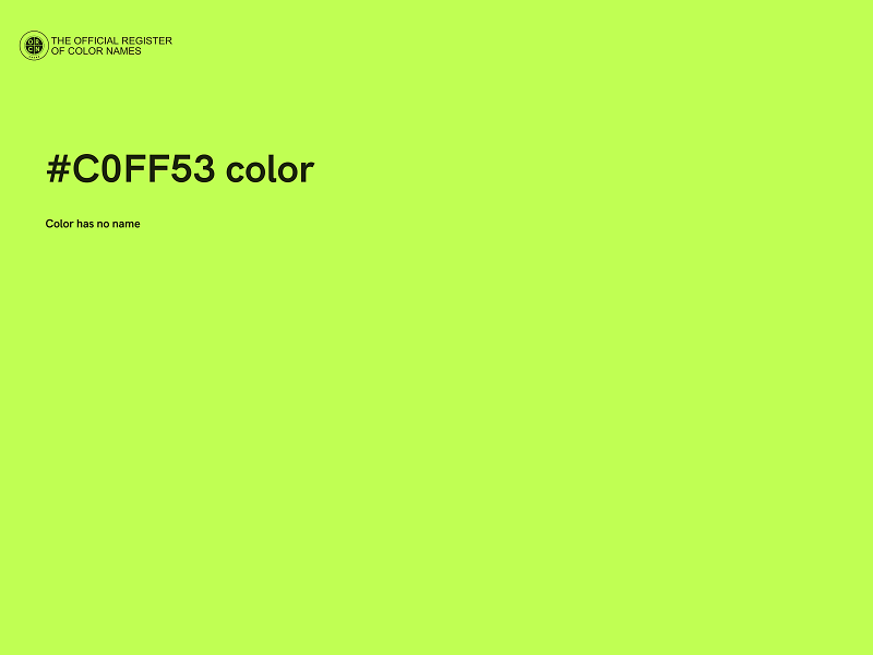 #C0FF53 color image