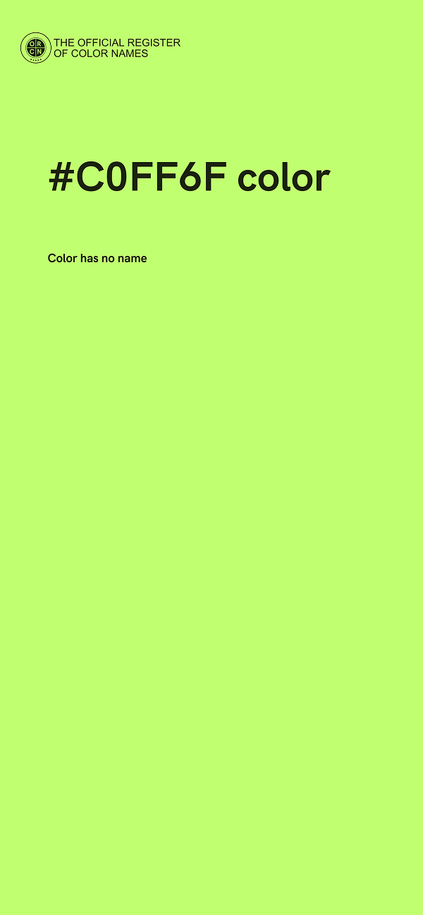 #C0FF6F color image