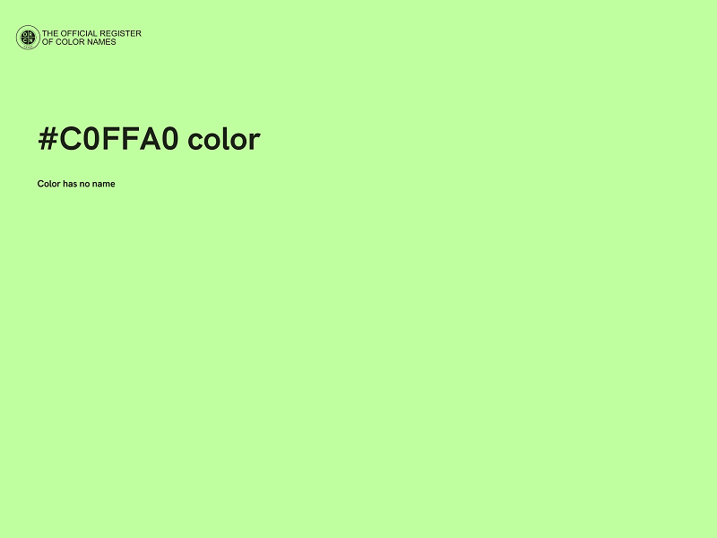 #C0FFA0 color image