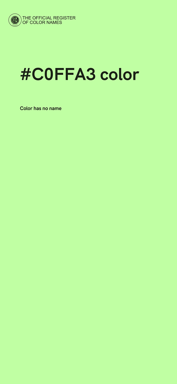 #C0FFA3 color image