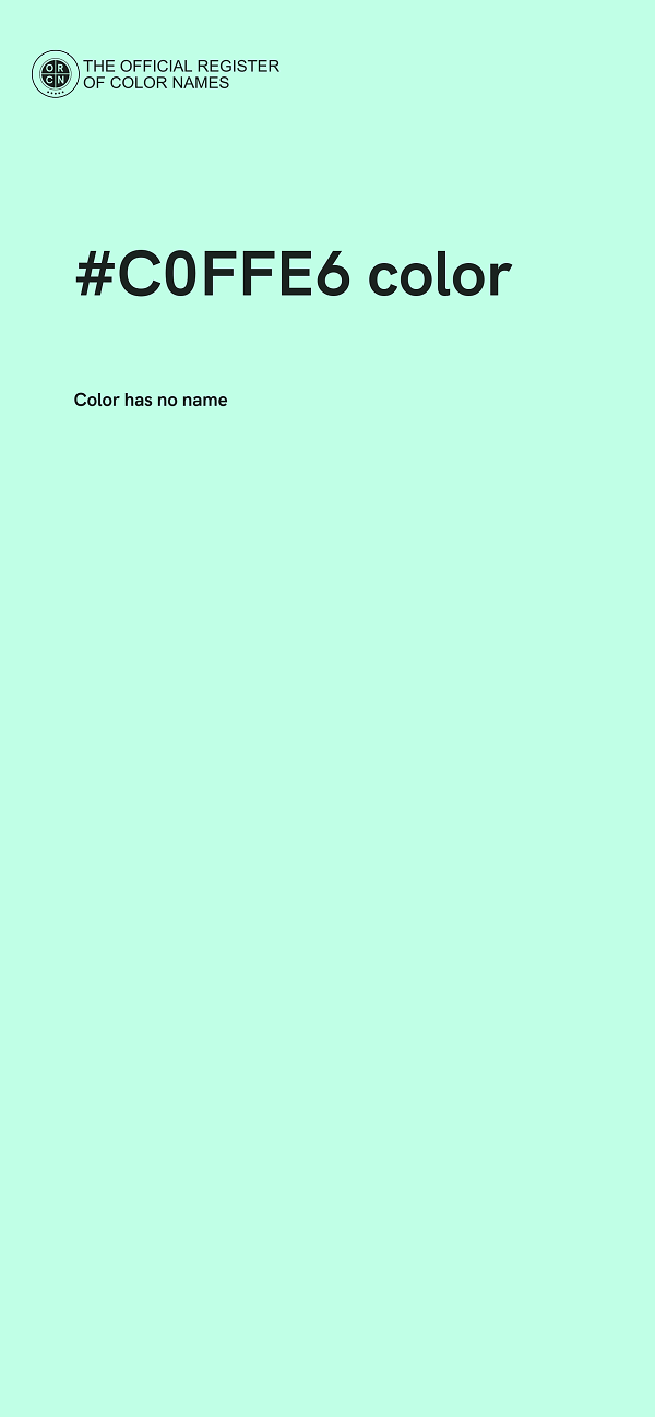 #C0FFE6 color image