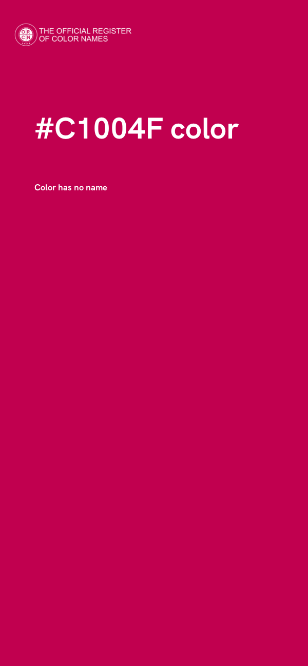 #C1004F color image