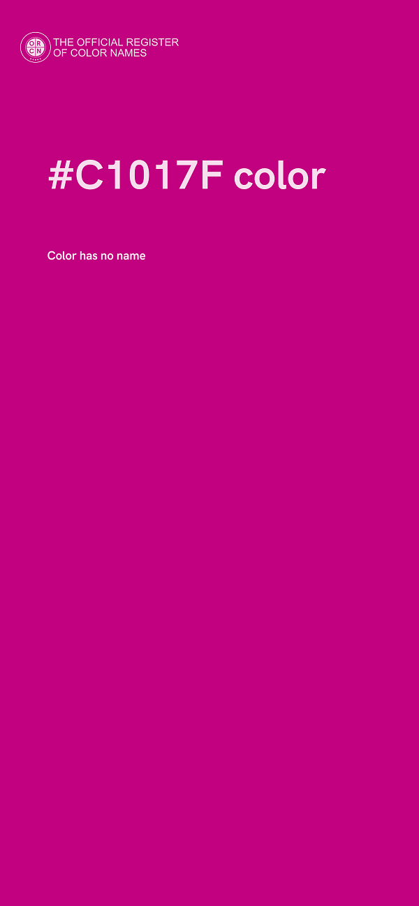 #C1017F color image