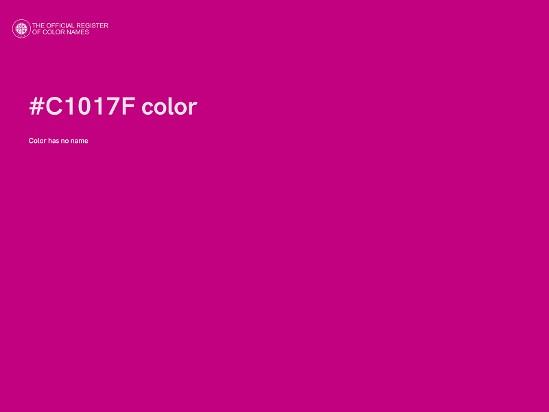 #C1017F color image