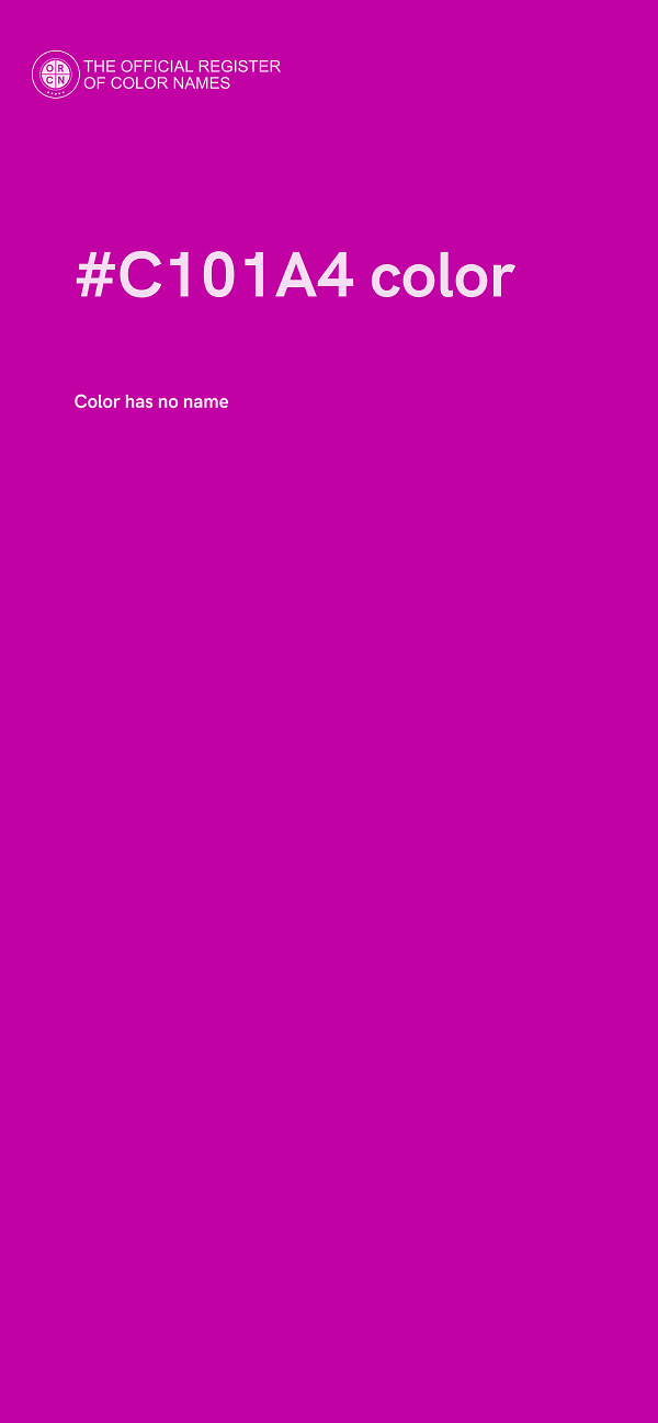 #C101A4 color image