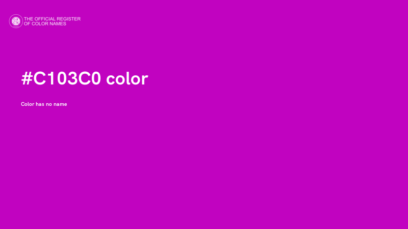 #C103C0 color image