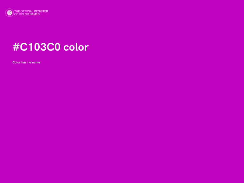 #C103C0 color image
