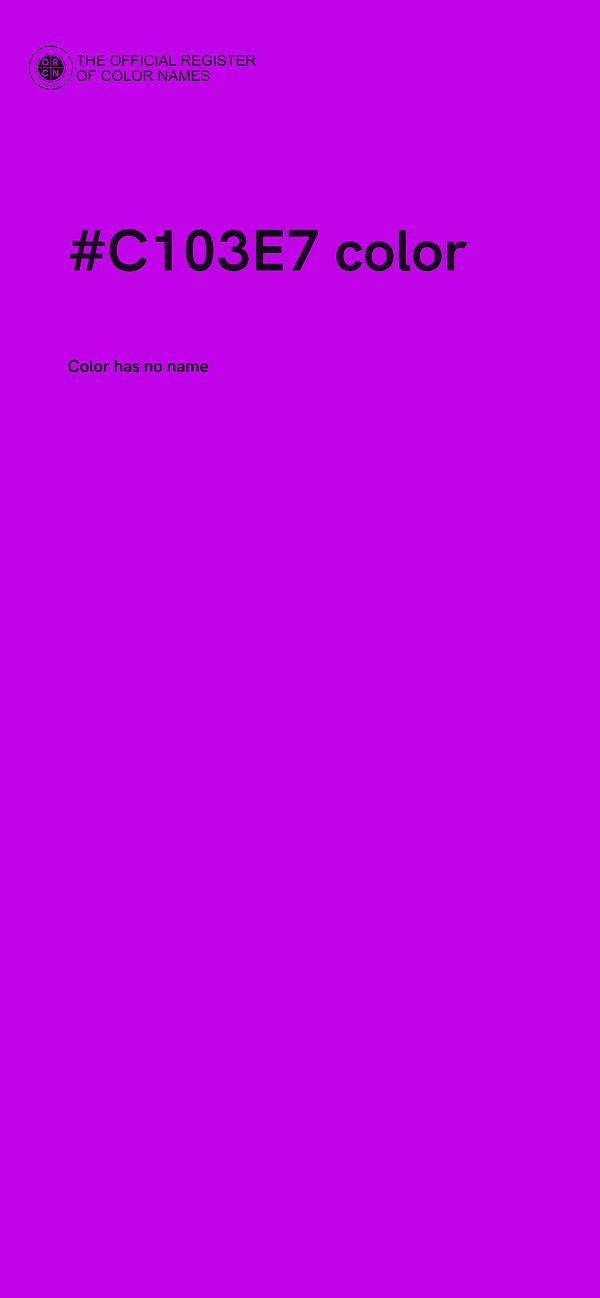 #C103E7 color image