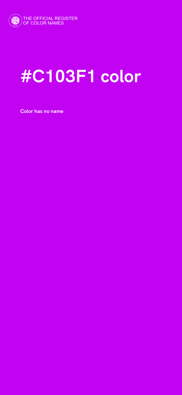 #C103F1 color image