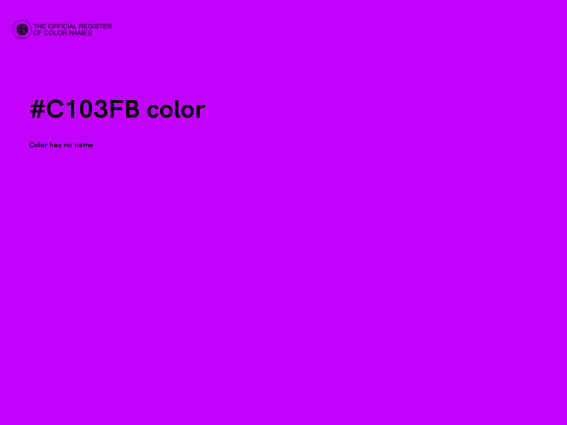 #C103FB color image