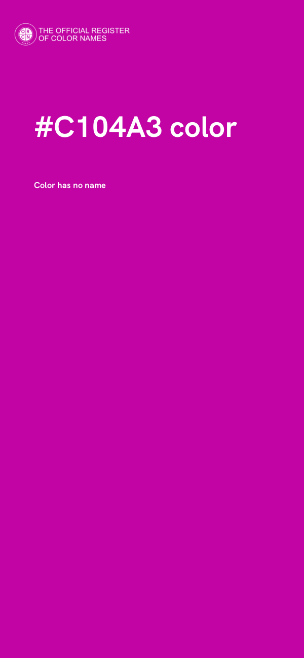 #C104A3 color image