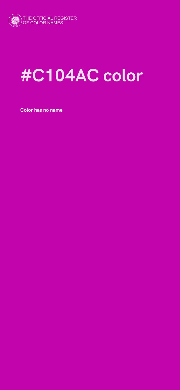 #C104AC color image